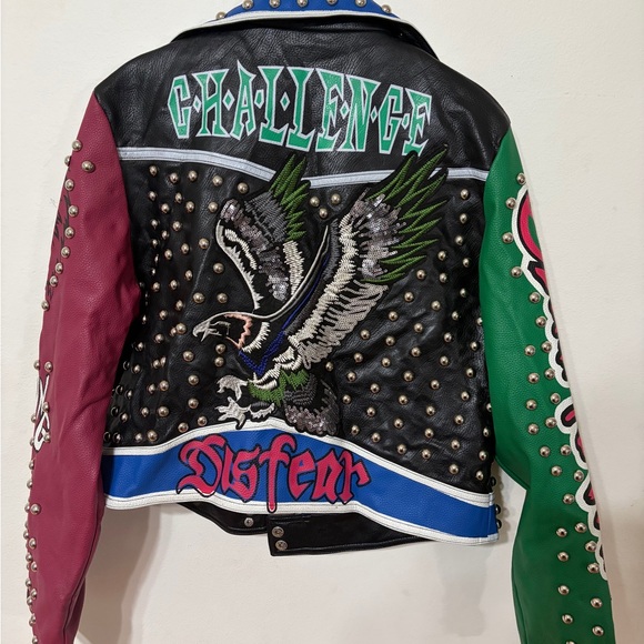 Vibrant Studded Leather Jacket - Picture 13 of 15